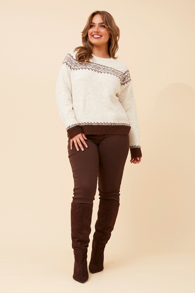 NOUR JACQUARD KNIT PULLOVER