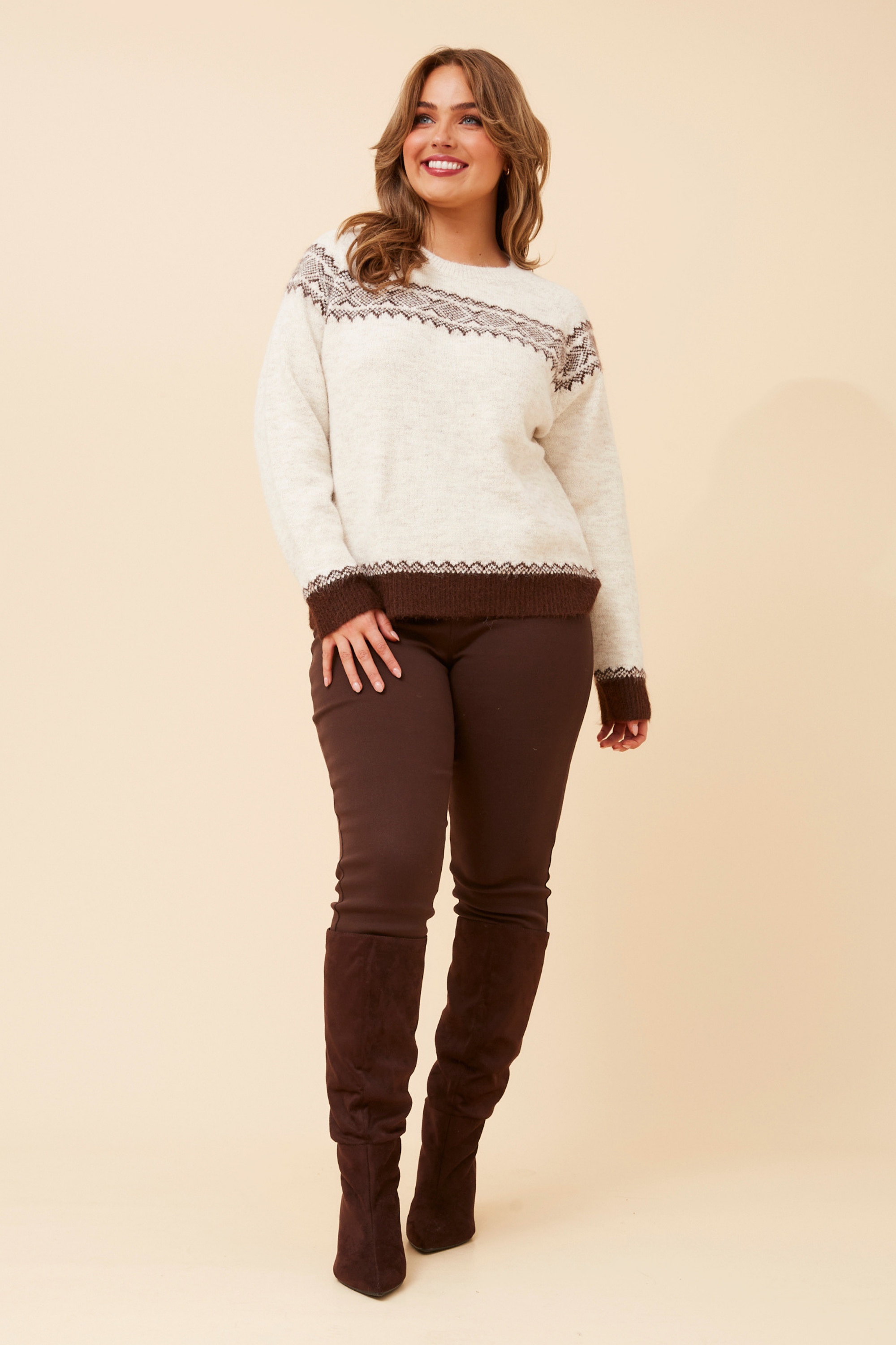 NOUR JACQUARD KNIT PULLOVER