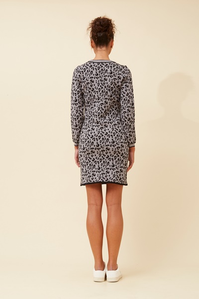 NOVALEE ANIMAL PRINT KNIT DRESS