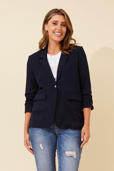 NOVELLA LINEN BLEND BLAZER