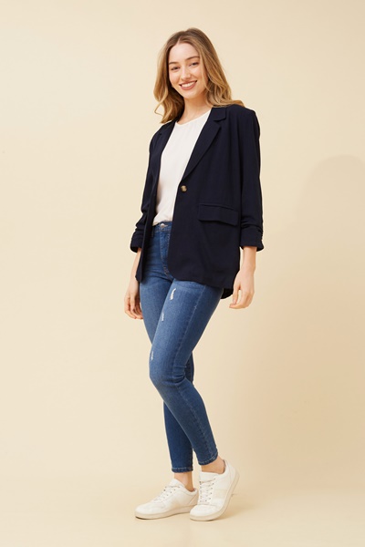 NOVELLA LINEN BLEND BLAZER