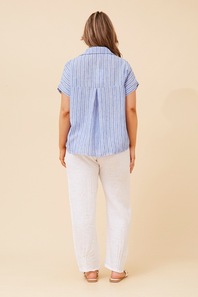 NUNZIA LINEN BLEND TOP