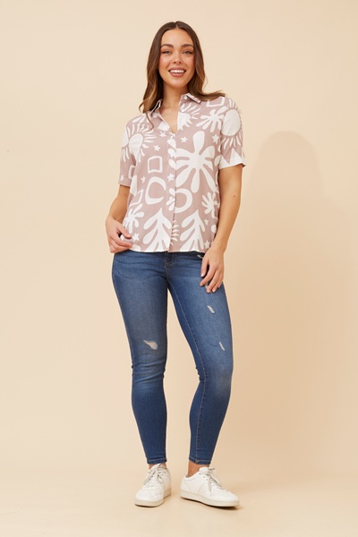 NURA ABSTRACT PRINT SHIRT