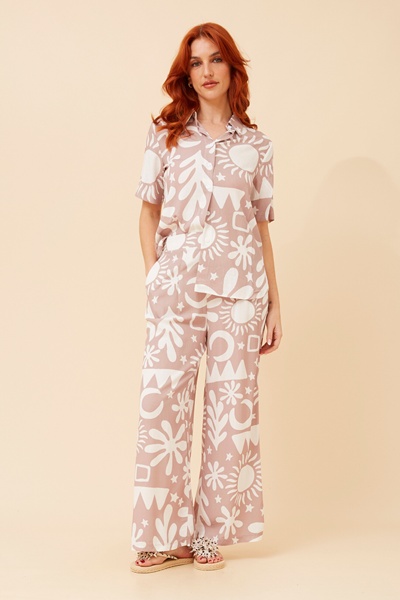 NURA ABSTRACT PRINT SHIRT