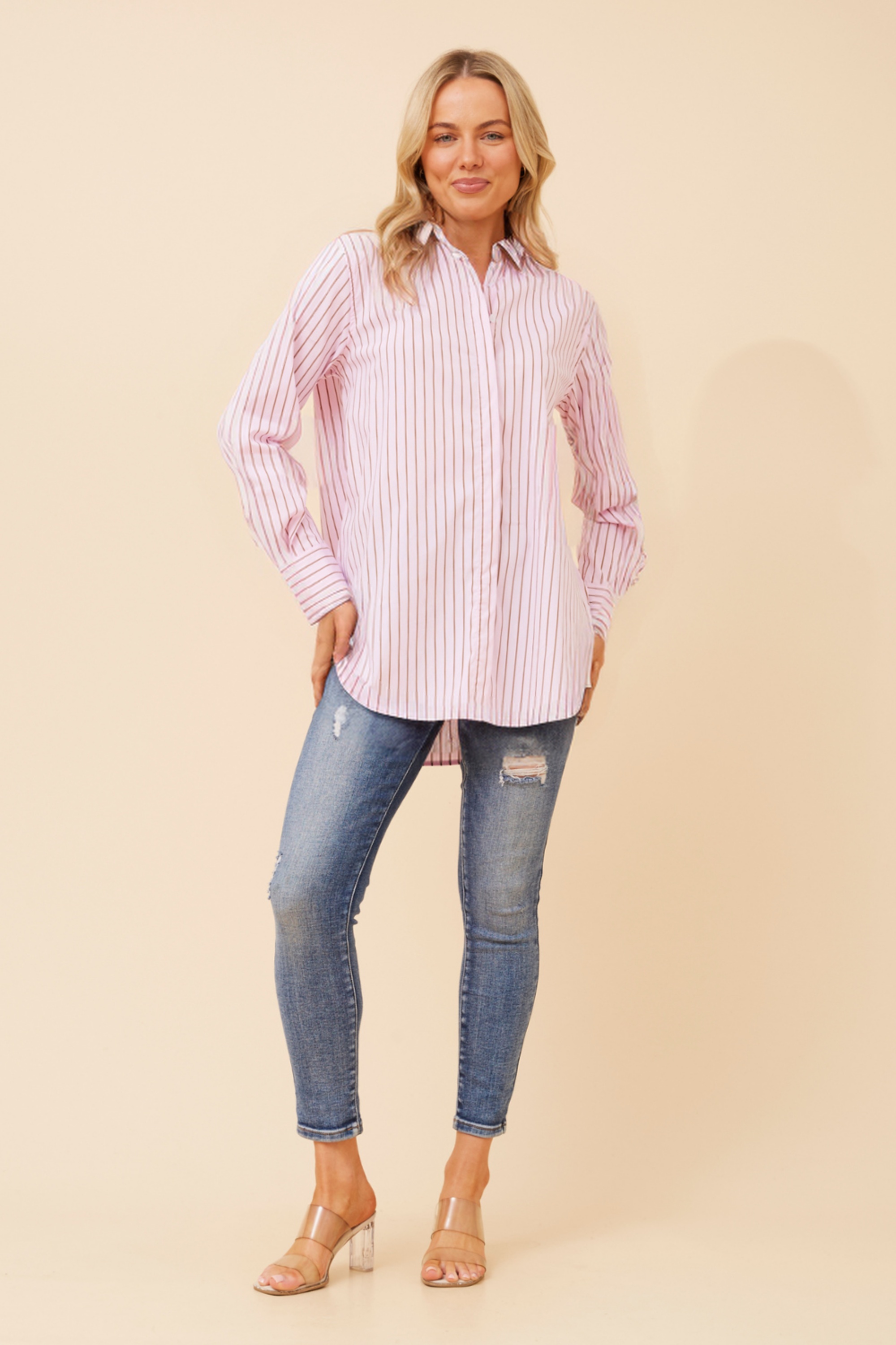 NURI STRIPE PRINT SHIRT
