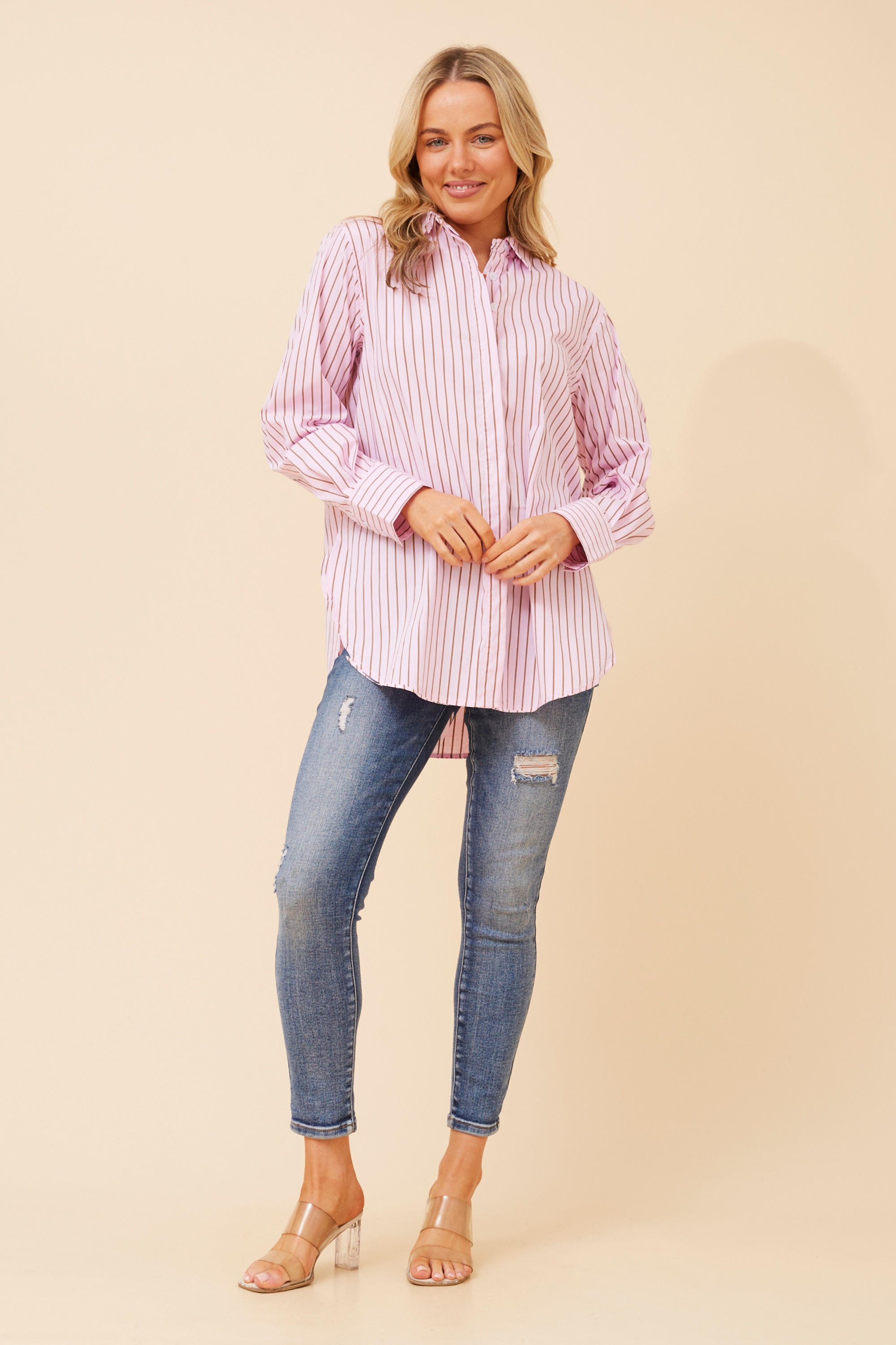 NURI STRIPE PRINT SHIRT