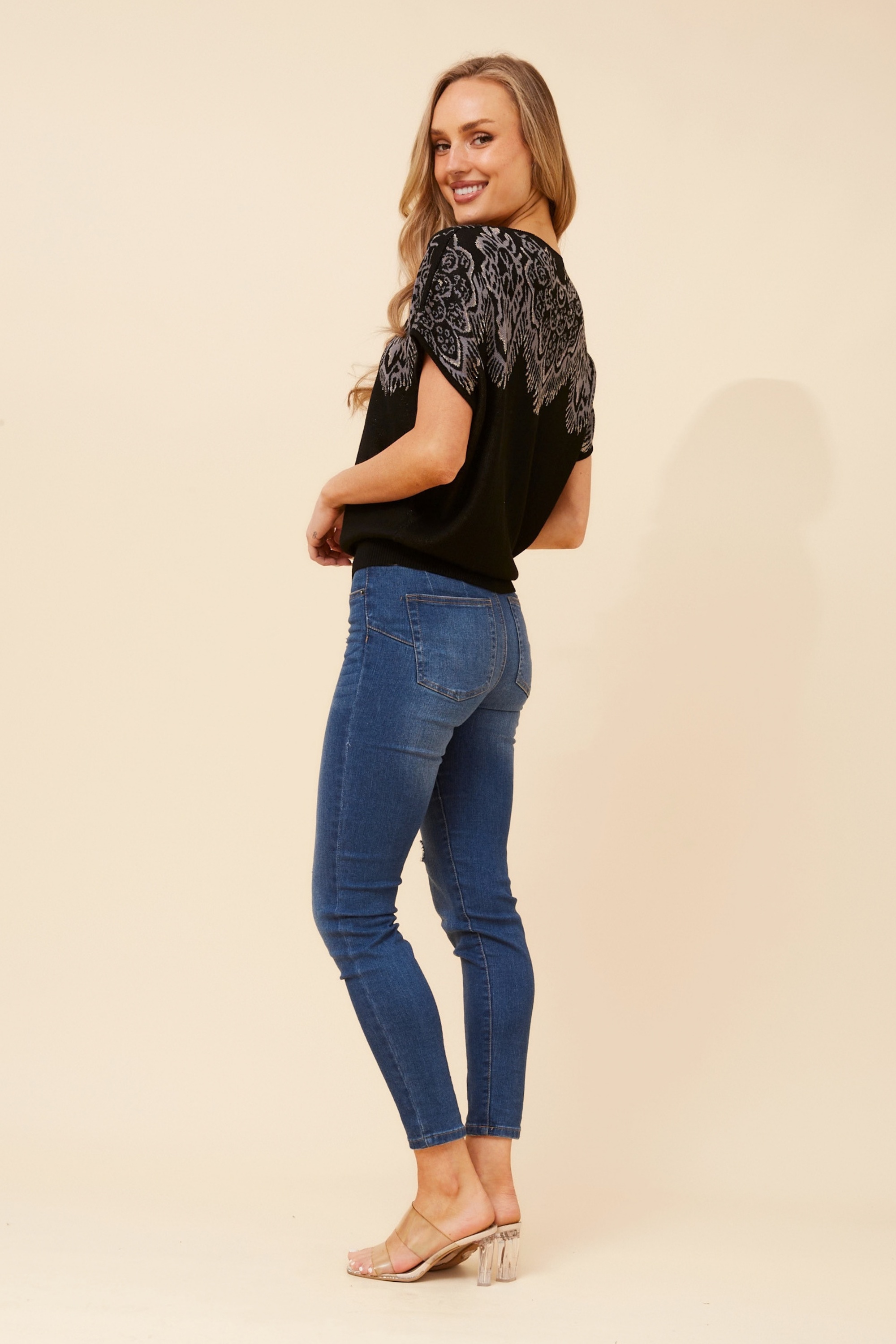OAKLEE JACQUARD KNIT PULLOVER