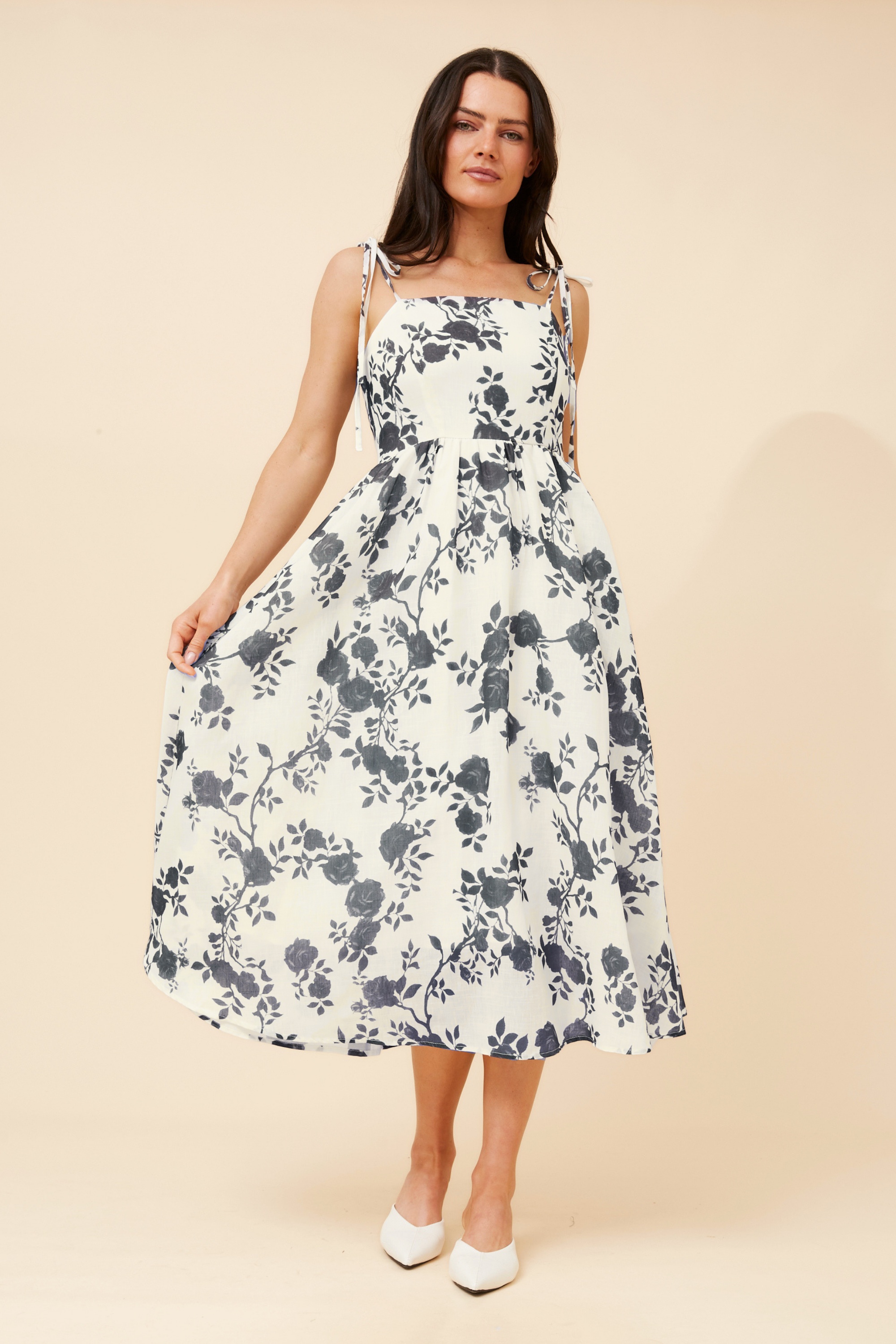 ODELE FLORAL MIDI DRESS