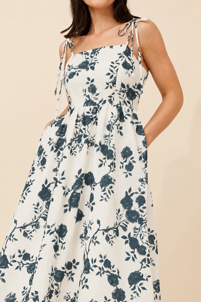 ODELE FLORAL MIDI DRESS