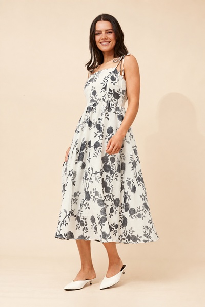 ODELE FLORAL MIDI DRESS