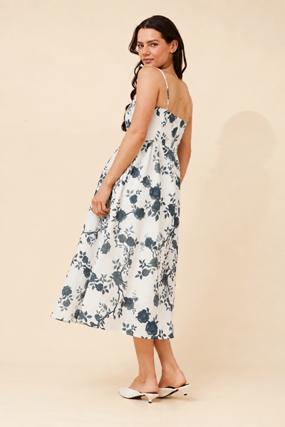 ODELE FLORAL MIDI DRESS