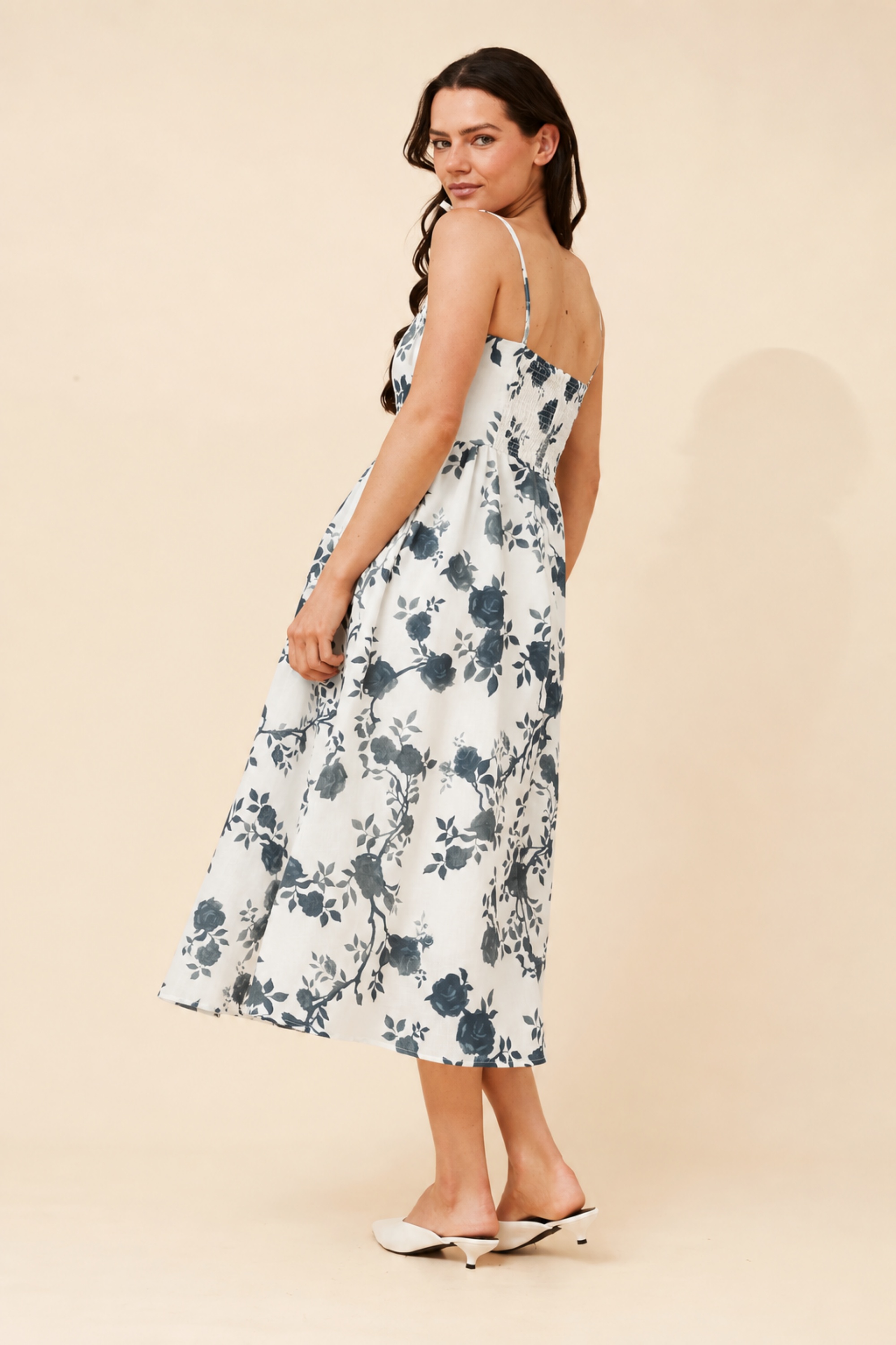 ODELE FLORAL MIDI DRESS