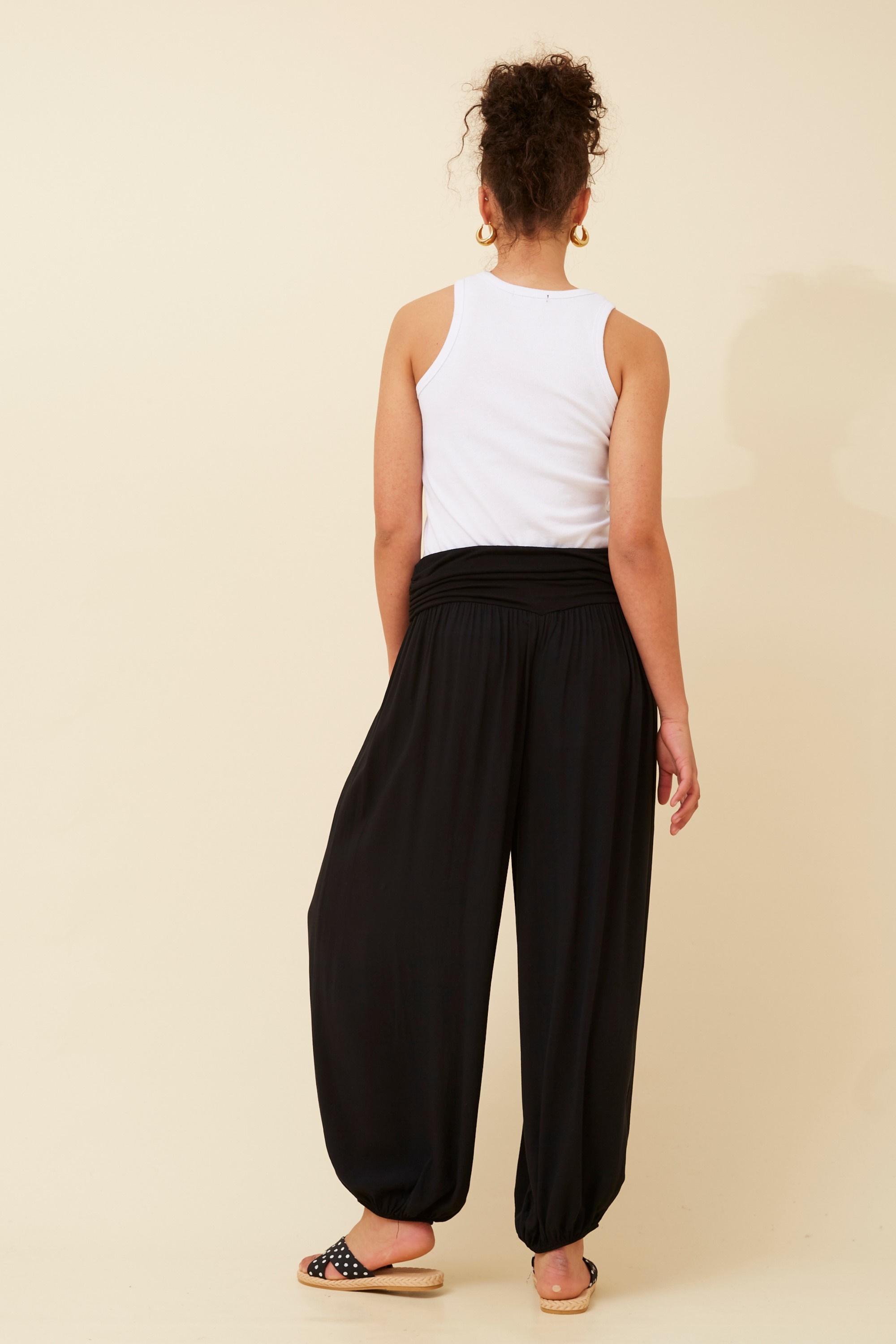 OLIANA SOLID BALLOON PANTS