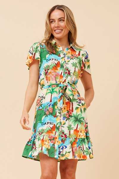 OLIVE WANDERLUST SHORT DRESS