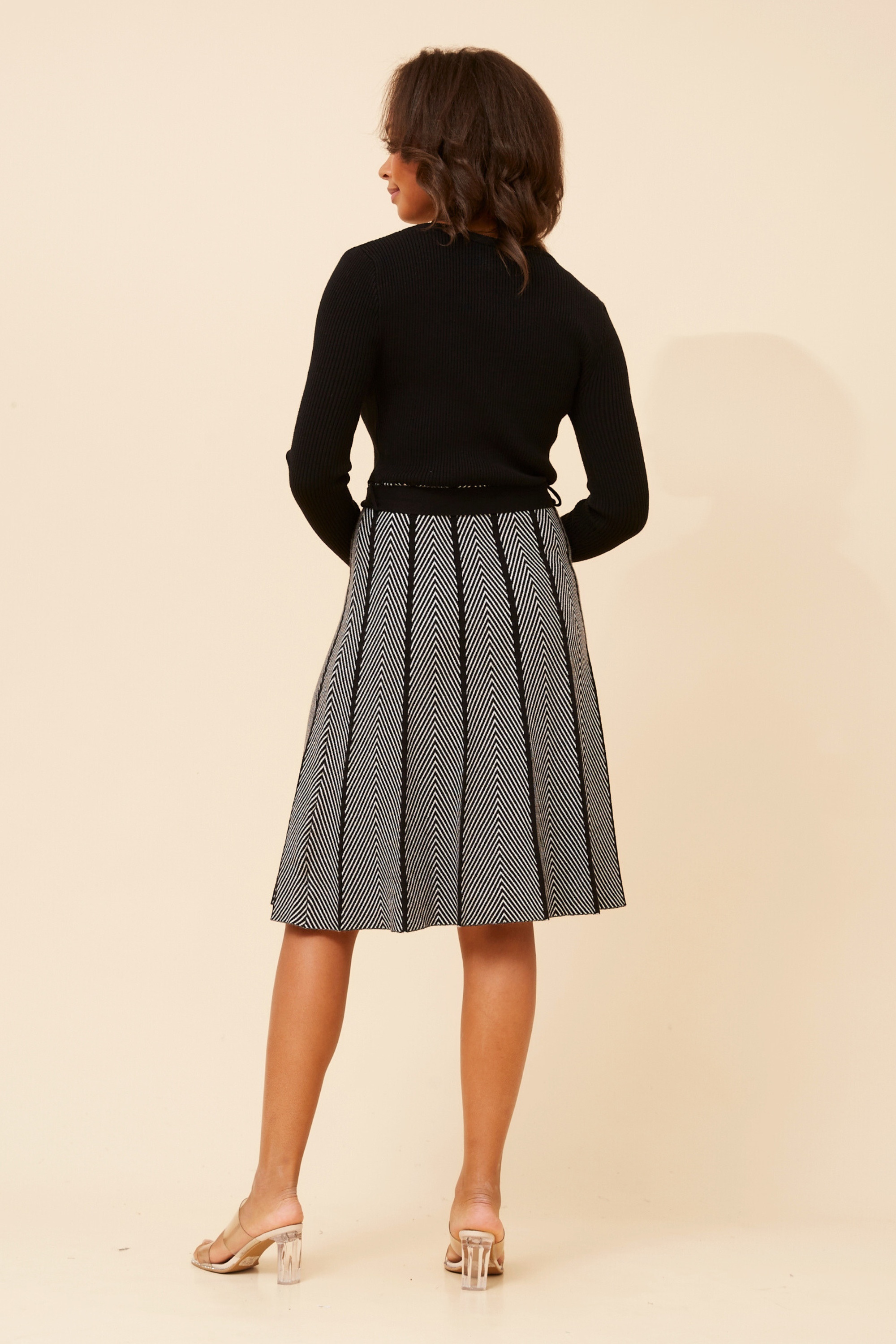 OMRITA JACQUARD KNIT DRESS