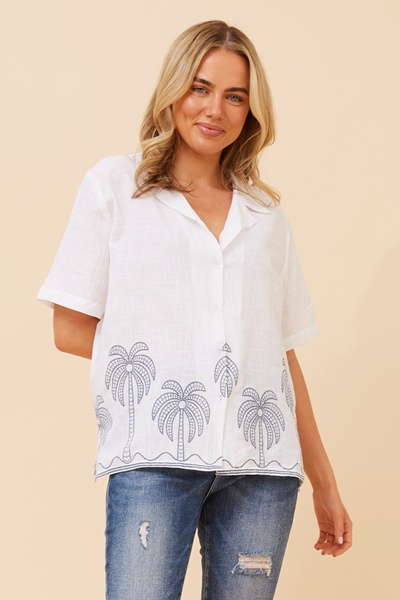 OMYA PALM TREE PRINT TOP