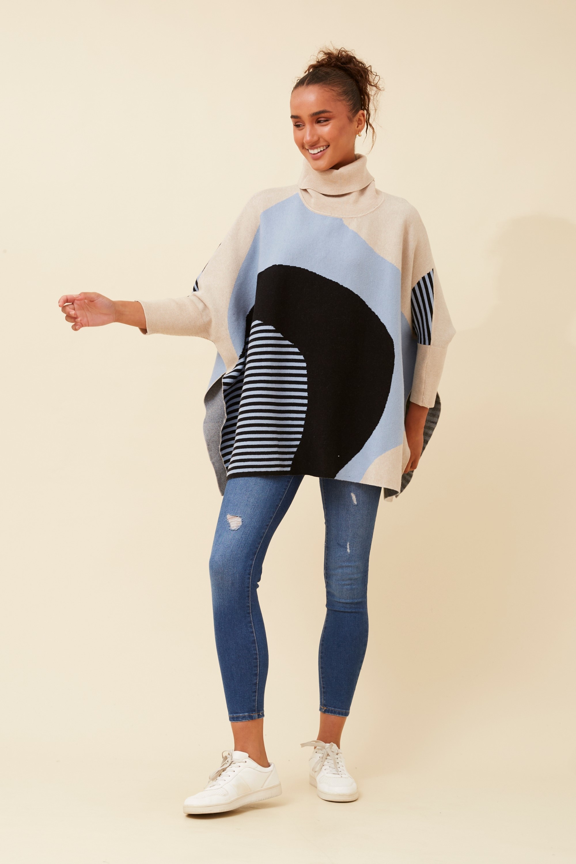 ONYX ABSTRACT KNIT PULLOVER