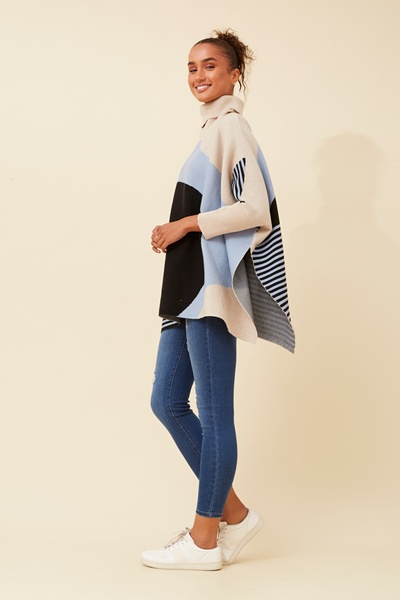 ONYX ABSTRACT KNIT PULLOVER