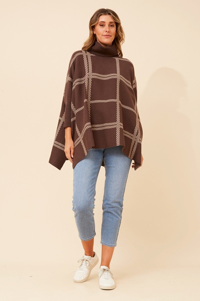 ONYX CHECK KNIT PULLOVER