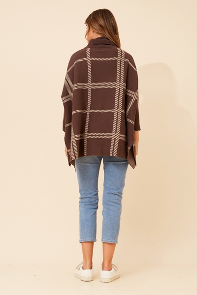 ONYX CHECK KNIT PULLOVER