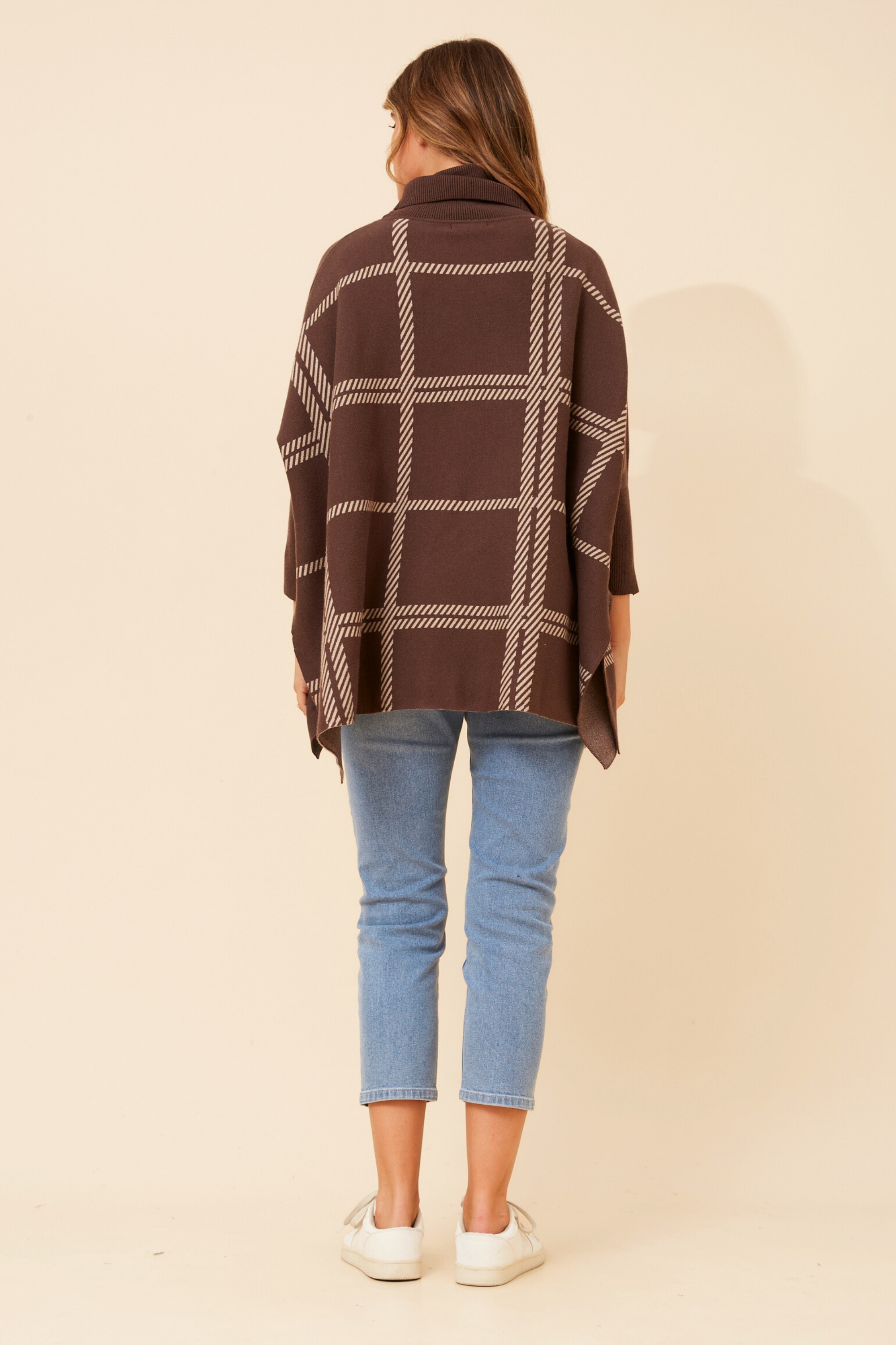 ONYX CHECK KNIT PULLOVER
