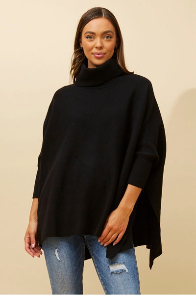 ONYX SOLID KNIT PULLOVER