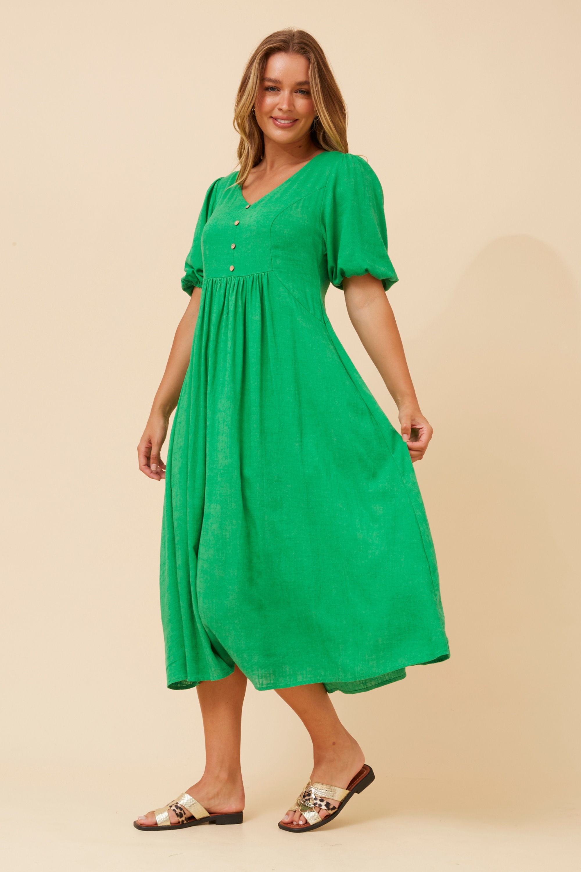 ORAZIA LINEN BLEND DRESS