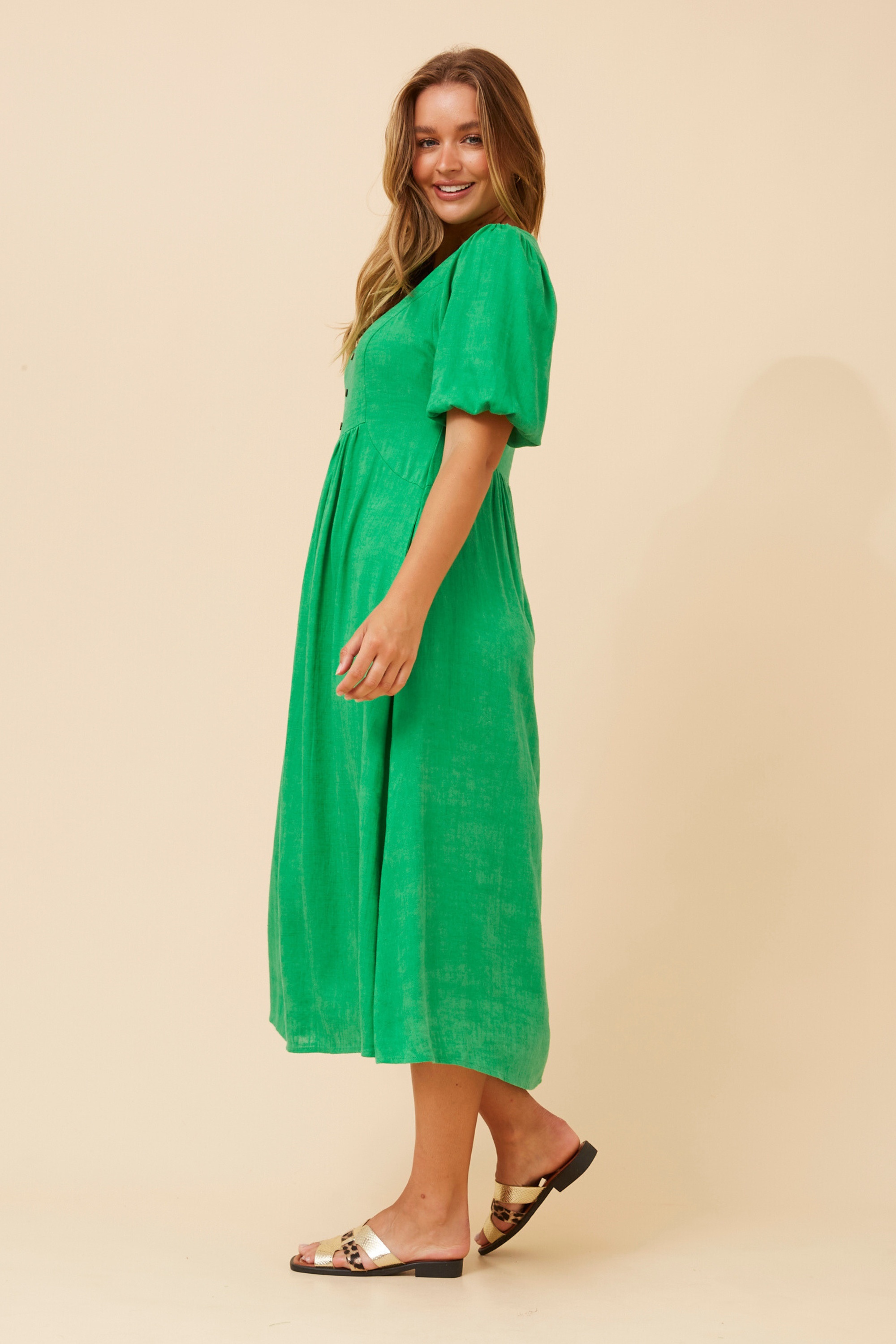 ORAZIA LINEN BLEND DRESS