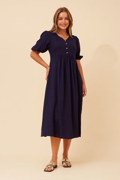 ORAZIA LINEN BLEND DRESS