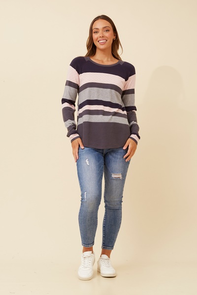 ORELLA COLOUR BLOCK KNIT PULLOVER