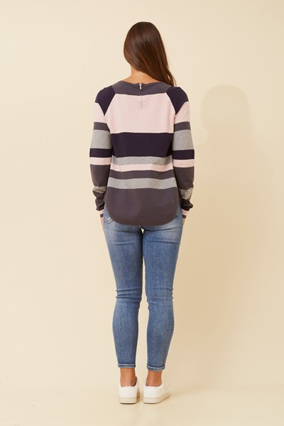 ORELLA COLOUR BLOCK KNIT PULLOVER