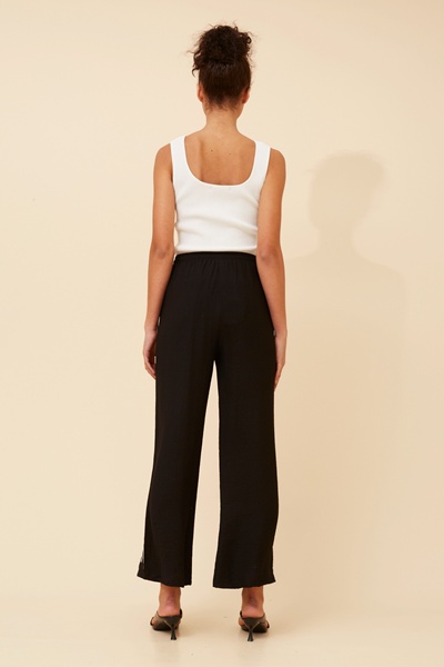 OREN EMBROIDERED WIDE LEG PANTS