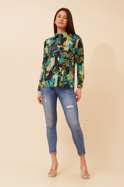 ORENDA LEAF PRINT SHIRT