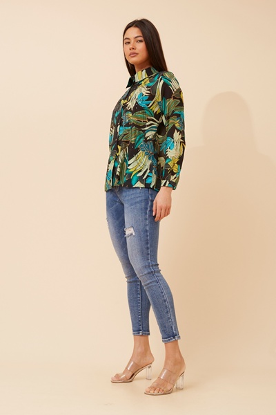 ORENDA LEAF PRINT SHIRT