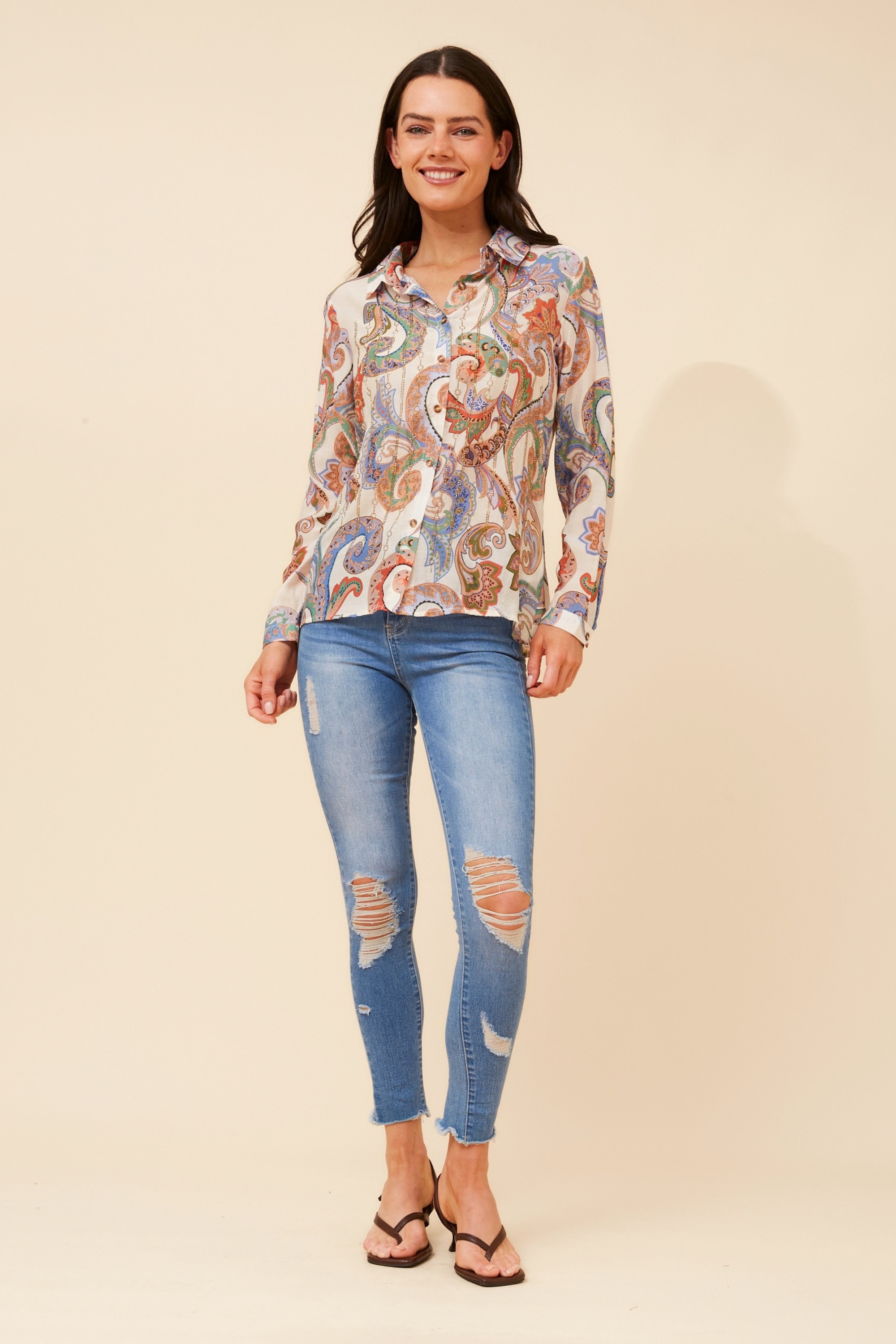 ORENDA PAISLEY PRINT SHIRT