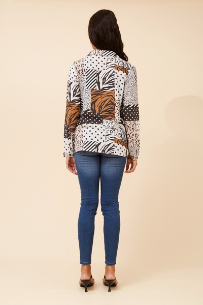 ORENDA PATCHWORK PRINT SHIRT
