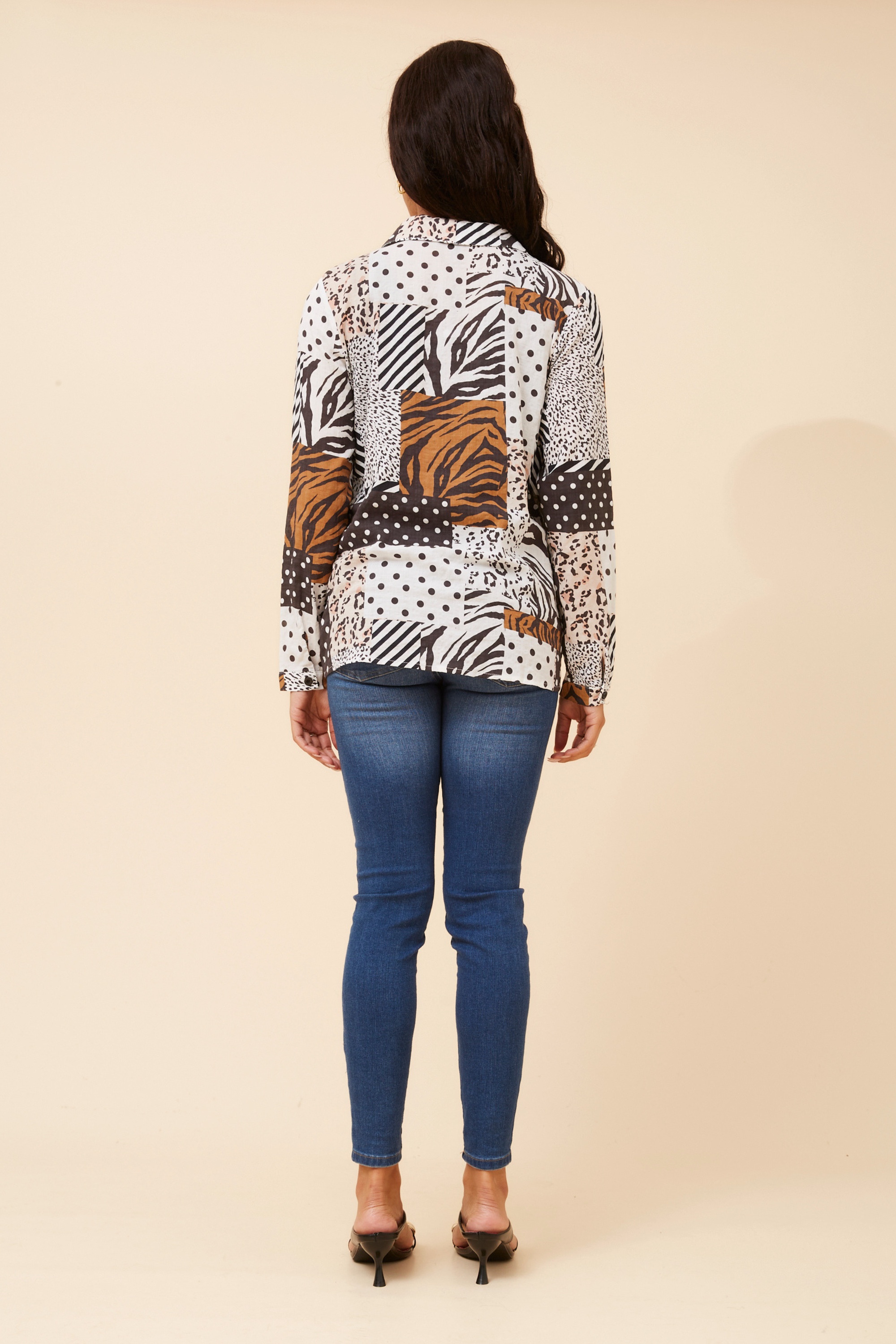 ORENDA PATCHWORK PRINT SHIRT