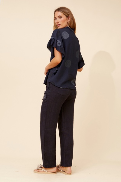 ORIBELLA POLKA DOT PRINT SHIRT