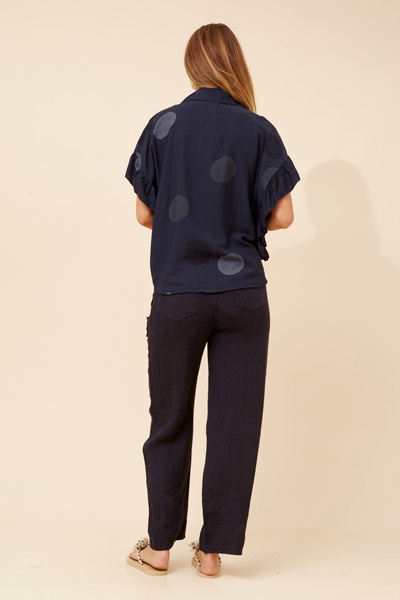 ORIBELLA POLKA DOT PRINT SHIRT