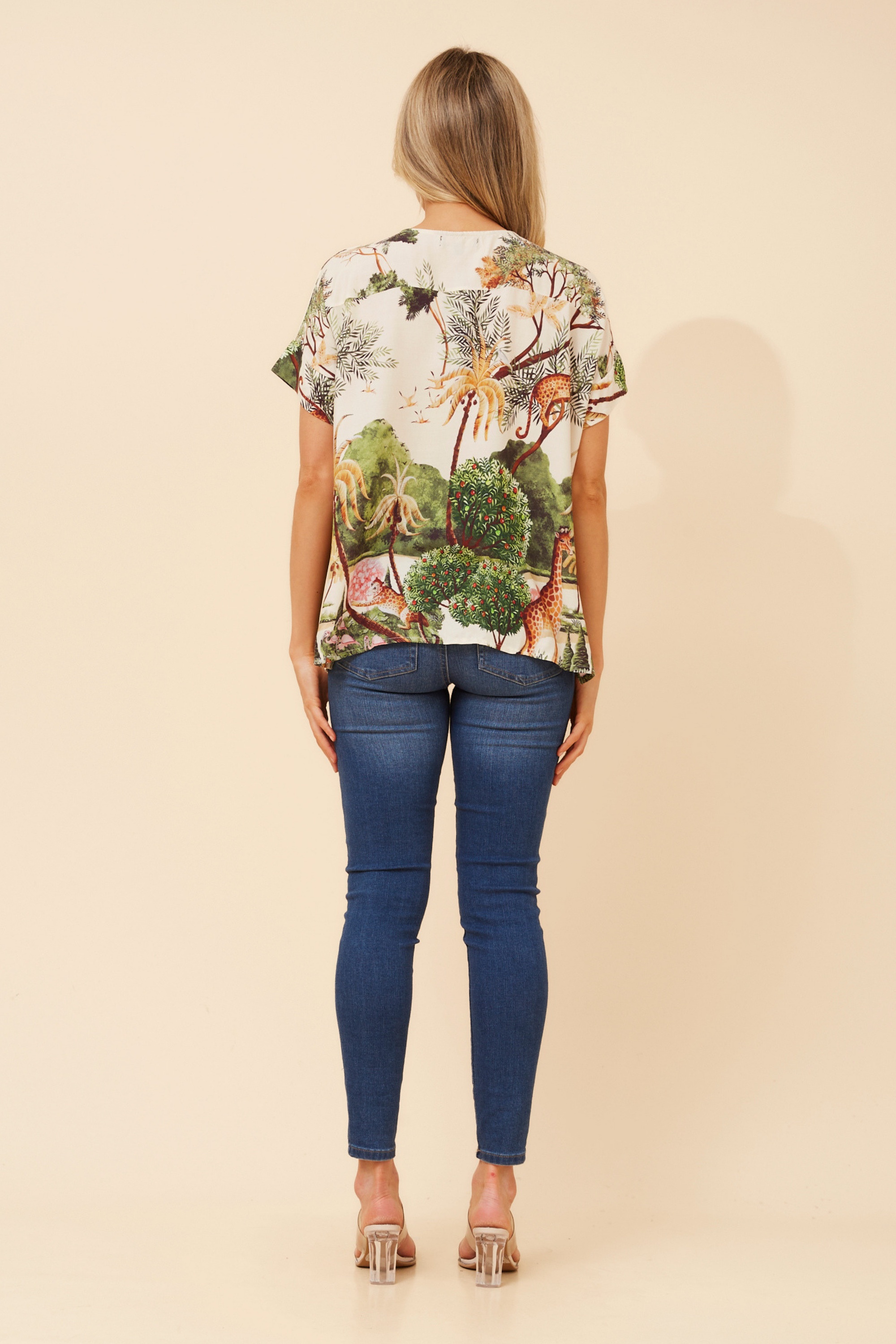 ORSEL ANIMAL PRINT TOP