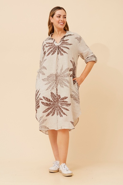 ORTENSIA LINEN DRESS