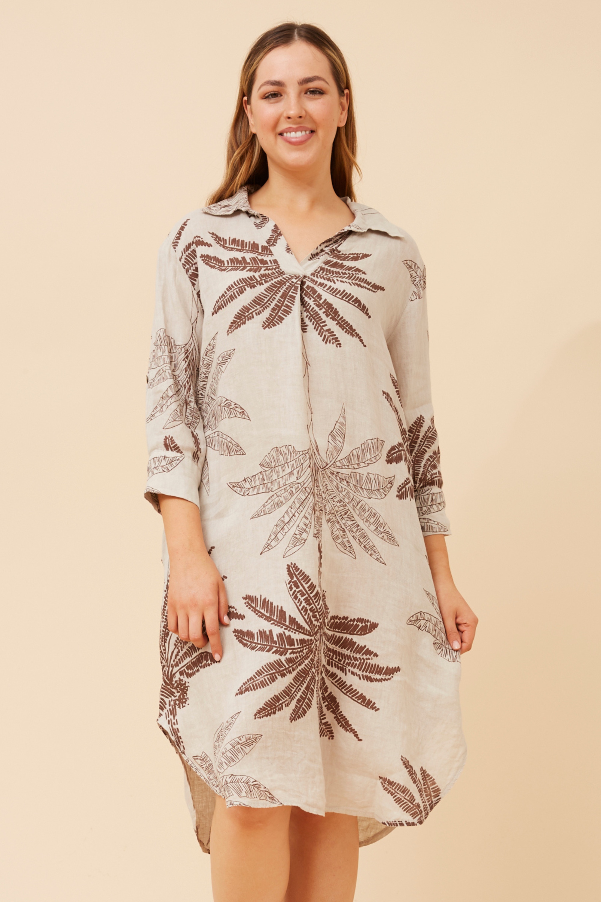 ORTENSIA LINEN DRESS