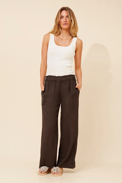 OSANNA WIDE LEG LINEN PANTS