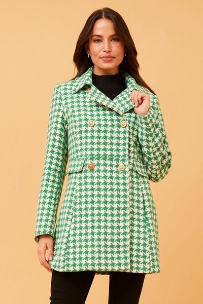 OSLO HOUNDSTOOTH PRINT COAT