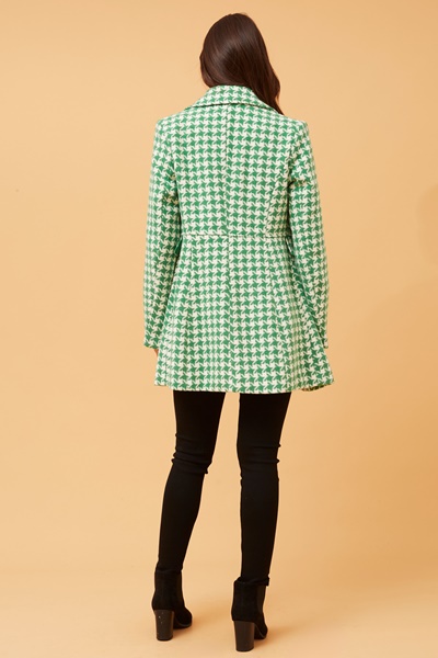 OSLO HOUNDSTOOTH PRINT COAT