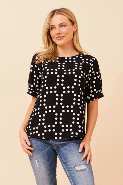 OSMOND POLKA DOT PRINT TOP
