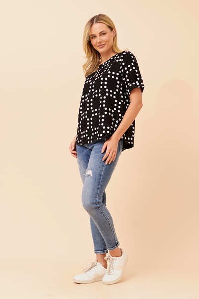 OSMOND POLKA DOT PRINT TOP