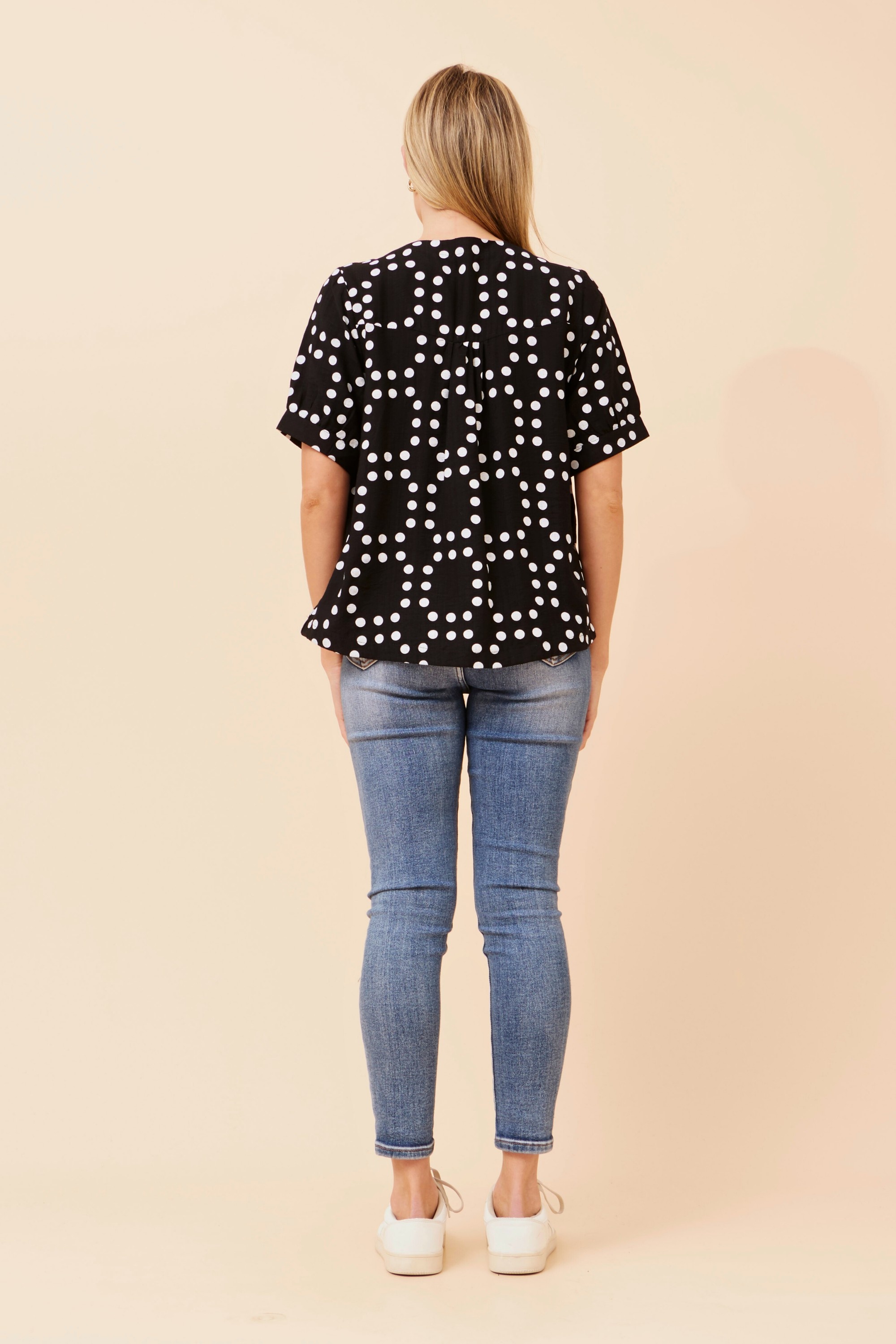 OSMOND POLKA DOT PRINT TOP