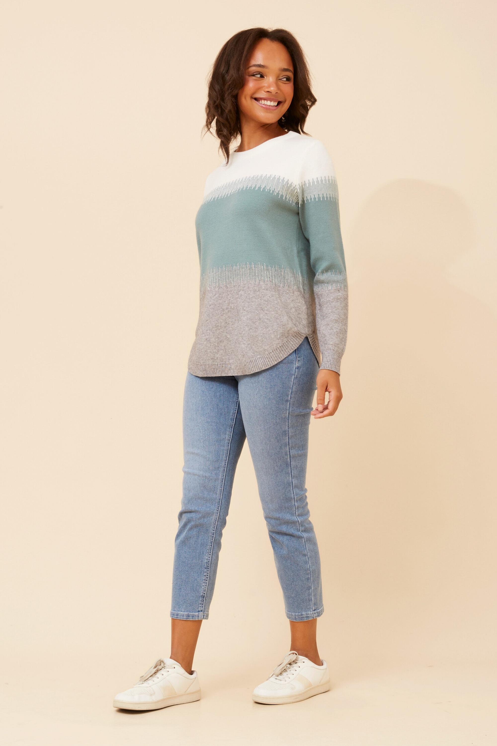 OTIS COLOUR-BLOCK KNIT PULLOVER