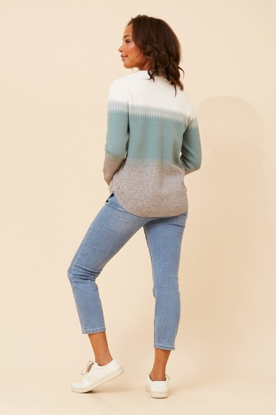 OTIS COLOUR-BLOCK KNIT PULLOVER